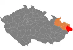 Lage des Okres Frýdek-Místek
