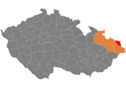 Lage des Okres Karviná