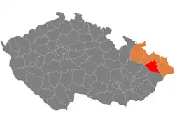 Lage des Okres Nový Jičín