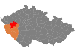 Lage des Okres Plzeň-sever