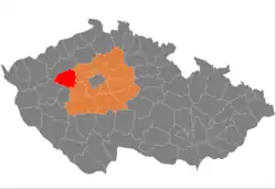 Lage des Okres Rakovník