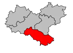 Lage des Kantons Vic-sur-Seille im Arrondissements Château-Salins