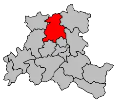 Lage des Kantons Châtel-sur-Moselle innerhalb des Arrondissements Épinal