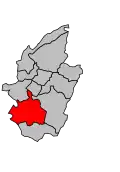 Lage des Kantons Corcieux innerhalb des Arrondissements Saint-Dié-des-Vosges