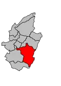 Lage des Kantons Fraize innerhalb des Arrondissements Saint-Dié-des-Vosges