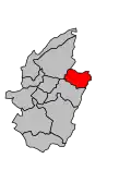 Lage des Kantons Provenchères-sur-Fave innerhalb des Arrondissements Saint-Dié-des-Vosges