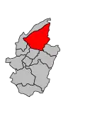 Lage des Kantons Senones innerhalb des Arrondissements Saint-Dié-des-Vosges