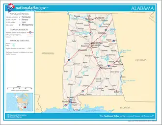 Karte von Alabama