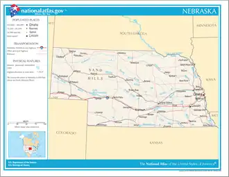 Karte von Nebraska