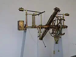 Meridian­kreis­instrument aus der fein­mecha­nischen Werk­statt von Georg von Reichen­bach und Traugott Ertel (München, 1825).