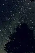 Die Milchstraße mit der Region zwischen Deneb (unterhalb Bildmitte) und Kassiopeia (oben rechts).