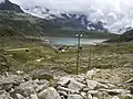 Montespluga mit Stausee Lago di Montespluga