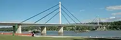 Freiheitsbrücke über die Donau in Novi Sad (August 2005)