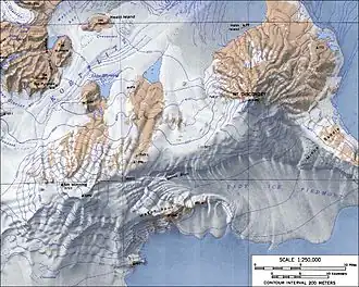 Topografische Karte von Mount Morning (Maßstab&nbsp;1:250.000)