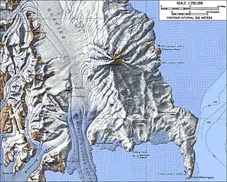Topografische Karte von Mount Melbourne (Maßstab 1:250.000)