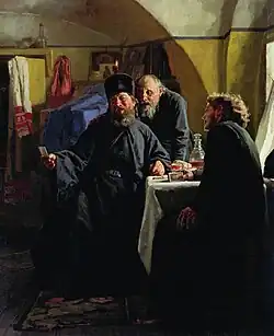 Die Mönche (russisch Монахи, 1880) Staatliches Museumsreservat „Rostower Kreml“