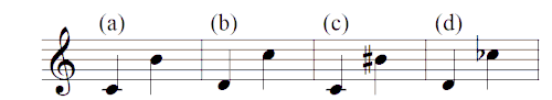 Notenbeispiel: Septimintervalle