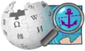 Icon für die Synergie zwischen OpenSeaMap und Wikipedia