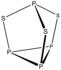 Strukturformel von Tetraphosphortrisulfid