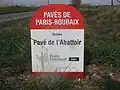 Beginn Abschnitt Pavé de l’Abattoir Hinweistafel