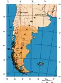 Lage von Patagonien