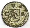 Einseitiger Pfennig der Stadt Chur, um 1650