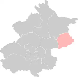 Lage von Pinggu in Peking