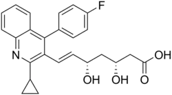 Strukturformel von Pitavastatin