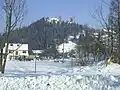 Die Burg Plaveč im Winter