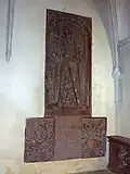 Wilhelm von Greiss zu Wald, Gattin Barbara geb. Mersburg (links: Wappen derer von Greiss)