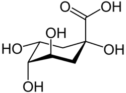 Strukturformel von Chinasäure