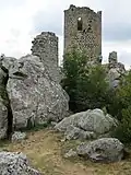 Reste der Burg und Donjon