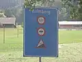Hinweisschild am nördlichen Anfang der Balmbergstrasse in Welschenrohr