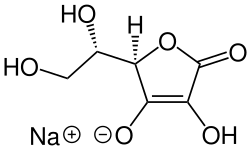 Strukturformel von Natriumascorbat