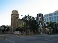 St. Raphael-Kathedrale während des Abbruchs