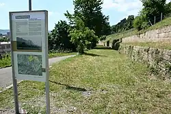 Alte Trasse der Industriebahn entlang der Weinberge, Mai 2010