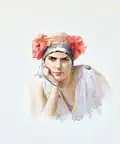 Medea, Aquarell auf Leinwand