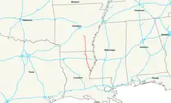 Karte des U.S. Highways 425