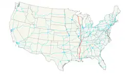 Karte des U.S. Highways 51