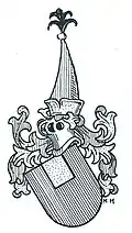 Stammwappen der Überacker nach einer Urkunde des Igelbundes von 1403