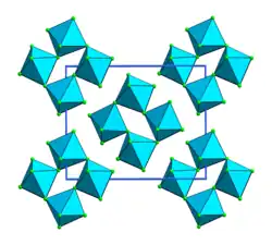 Kristallstruktur von Osmium(V)-fluorid