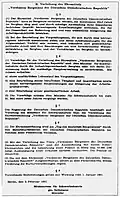 Gesetzliche Bestimmung zur Verleihung