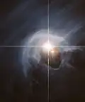 Der Nebel um das Mehrfachsternsystem DI Chamaeleontis in Cha&nbsp;I[5] aufgenommen mit dem Hubble-Weltraumteleskop