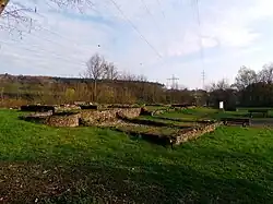 Erhaltenes, südostseitiges Teilareal der Römervilla an der Moseltalbrücke