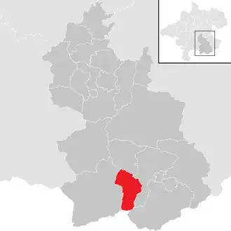 Lage der Gemeinde Vorderstoder im Bezirk Kirchdorf (anklickbare Karte)