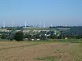 Gesamtansicht Windpark „Goldner Steinrück“, im Vordergrund Engelrod