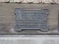 Gedenktafel am Geburtshaus auf Spanisch