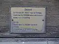 Gedenktafel Übersetzung in Deutsch