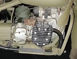 Motor der Harley-Davidson XA