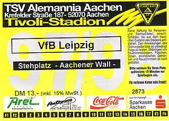 Eintrittskarte 1997/98